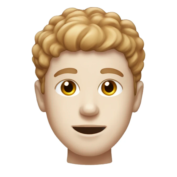White boy with hazelnut eyesand hairs with a skincare mask on a face  sticker