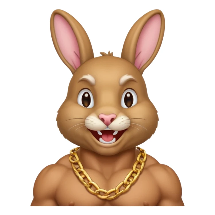 A little rabbit who loves to laugh make it drake make it rap and not cute sticker