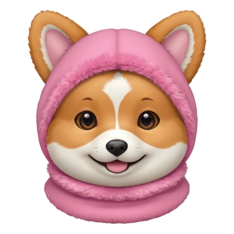 Corgie in Pink balaklava sticker