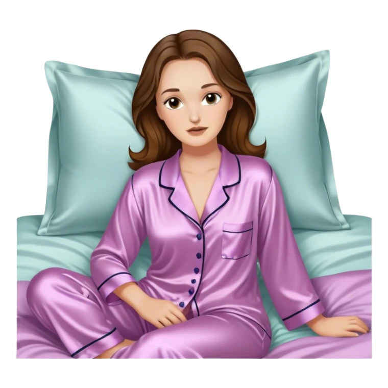 best quality leighton meester in bed with silk pyjamas  sticker