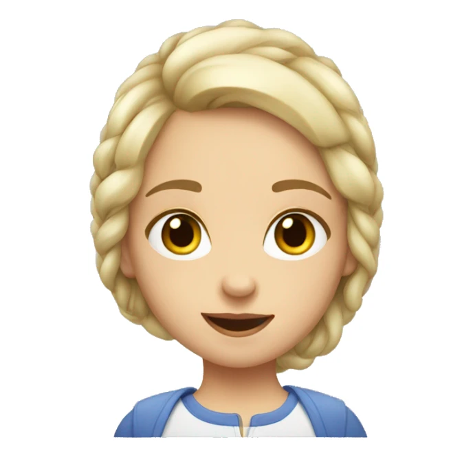 Russian girl shows "okay" sticker