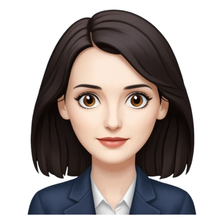 Winona Ryder with long hair sticker