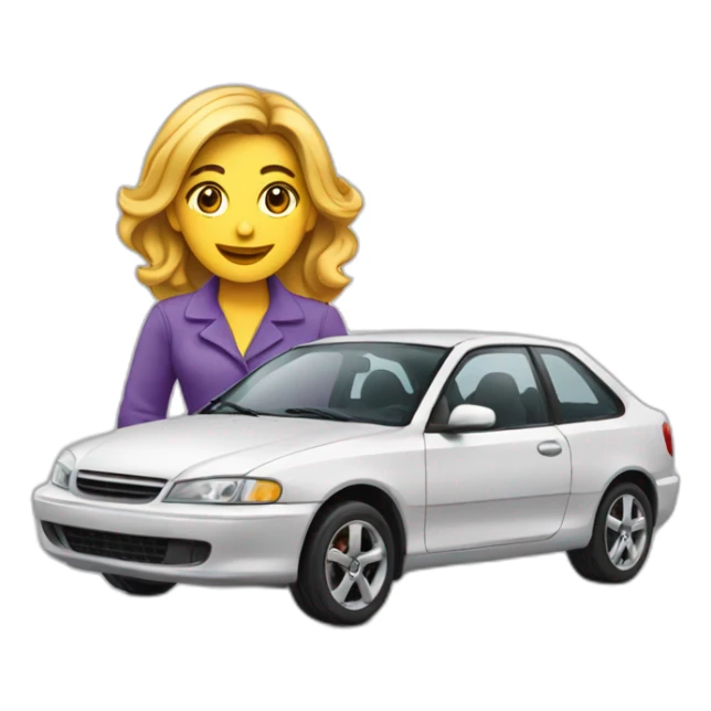 Femme voiture réparation sticker