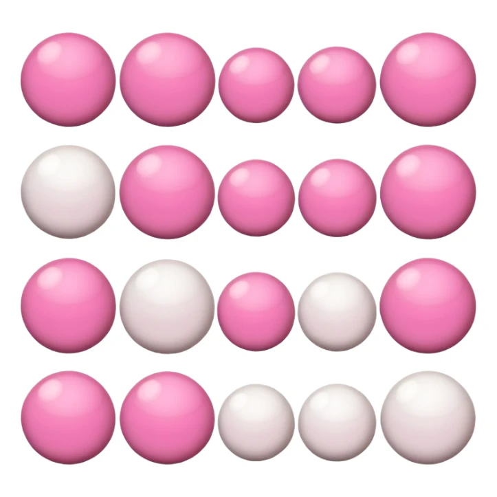 Pink brown and white sticker