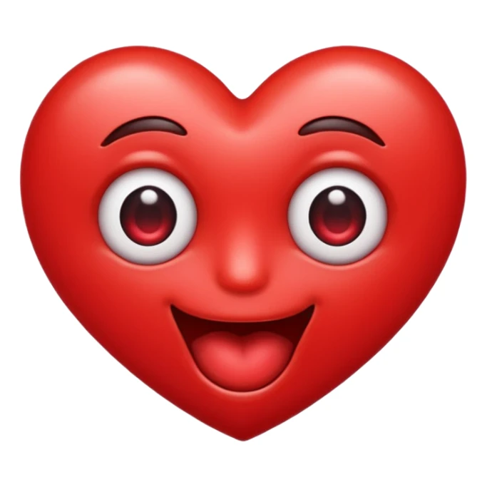 Mouth watering heart eye emoji  sticker