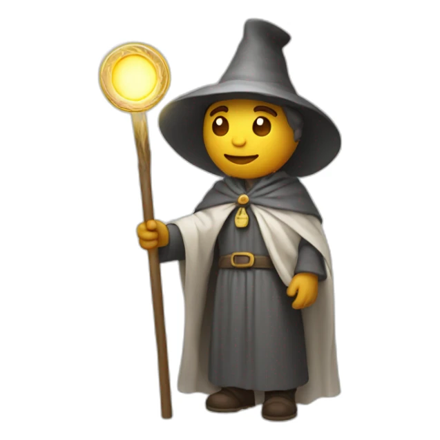 pilgrim with a staff and a halo of light sticker