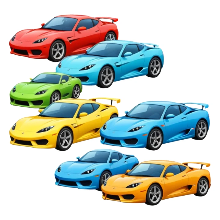 Make an 100 sports cars sticker