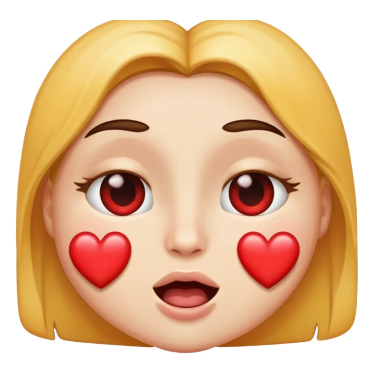 Face with heart eyes and drool coming out of mouth sticker