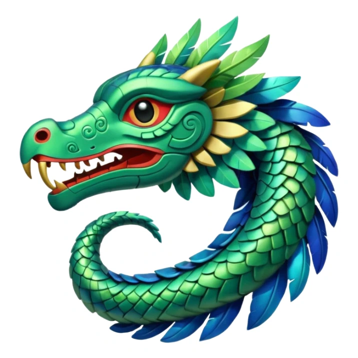 Quetzalcóatl, feathered serpent from Aztec mythology sticker