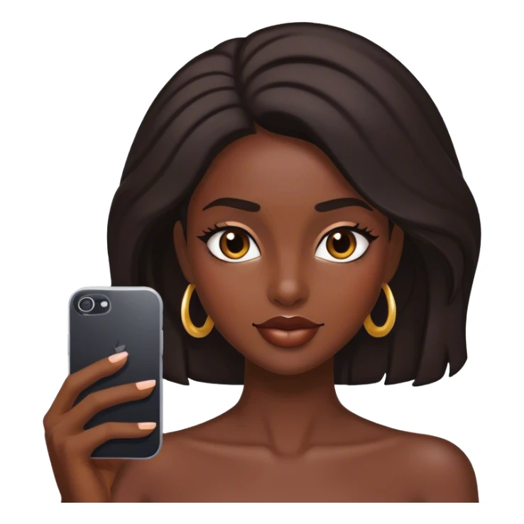 selfie of dark-skinned beauty sticker