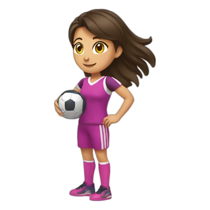 Une fille brune qui fait du handball sticker