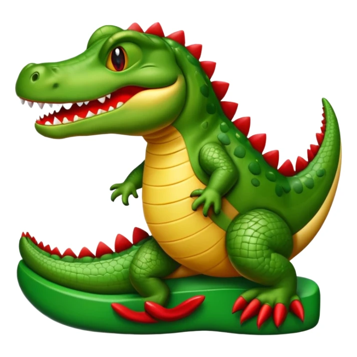 Cocodrilo con zapatos rojos  sticker