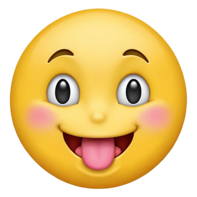 original emoji look yellow circle with winkey face tongue out  sticker