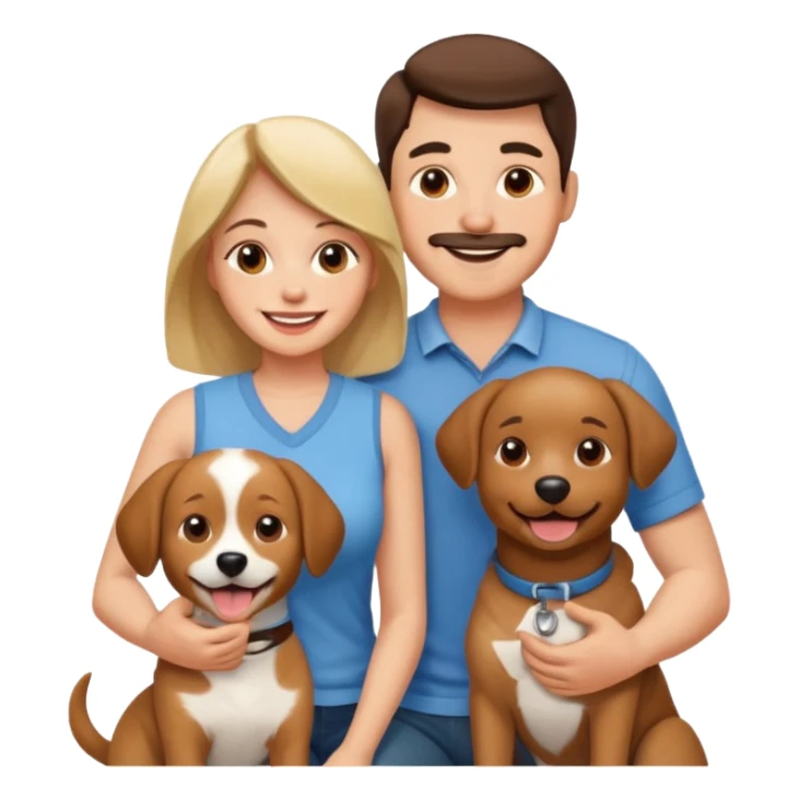 couple and their pet dog sticker