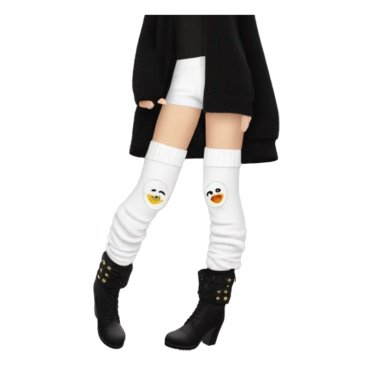 Chanel leg warmers white sticker