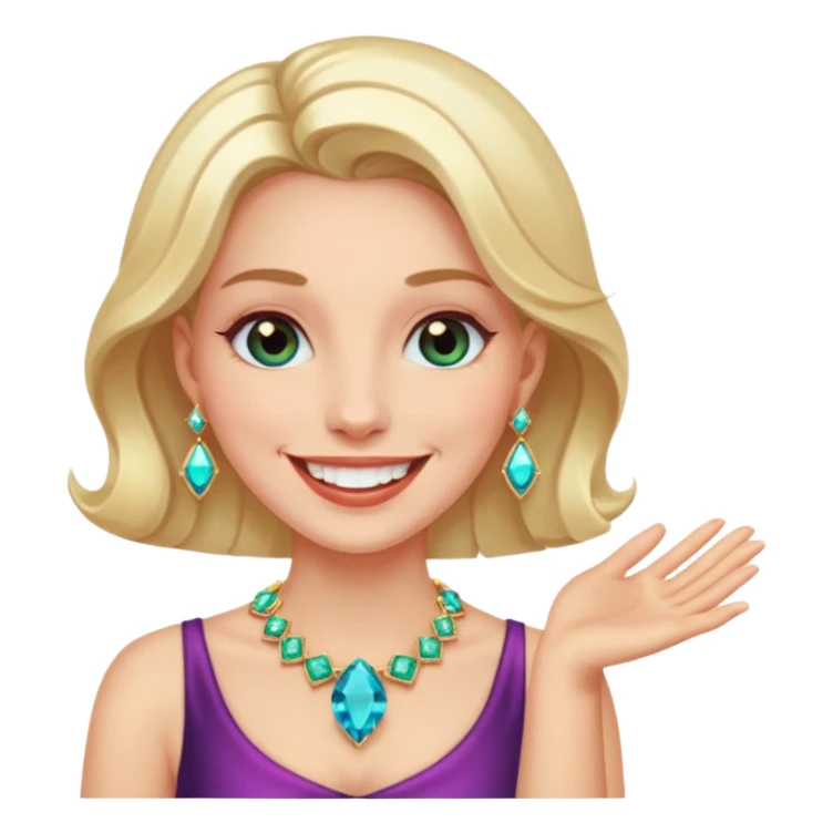 gem lover woman with gem accessories excessive amount sticker