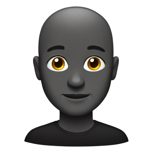 confident bald man in black shirt sticker