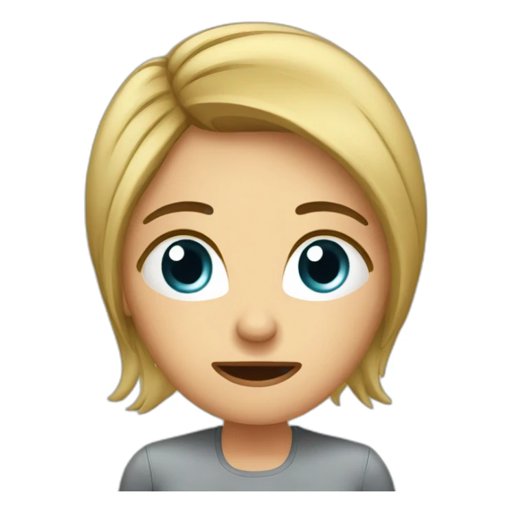 stressed employee women sticker