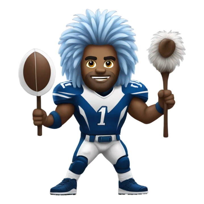 A Washington Commander taming a Detroit Lion sticker