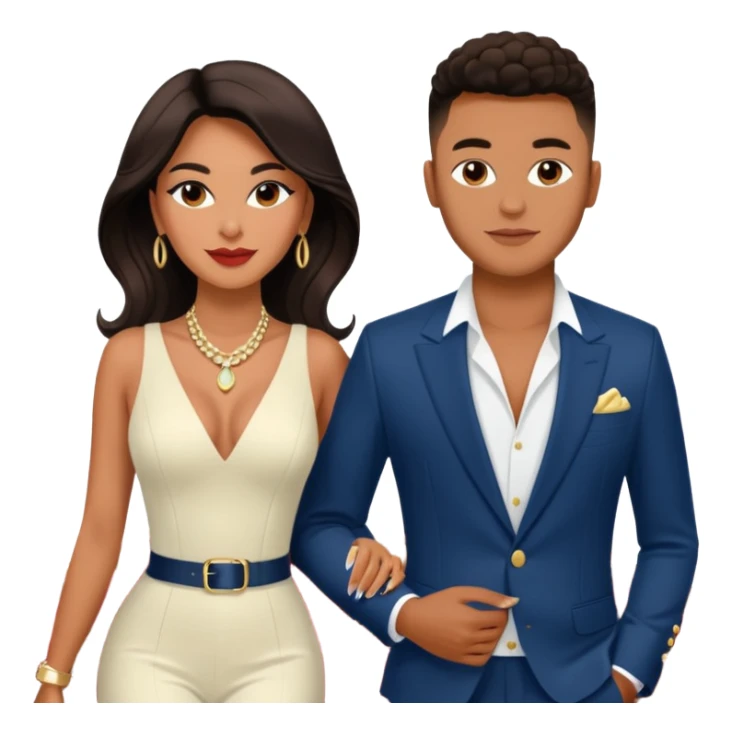 Peruvian superstar Tefi Valenzuela and JetSet Josh King Madrid luxuriate aboard private yacht, radiating glamour. sticker