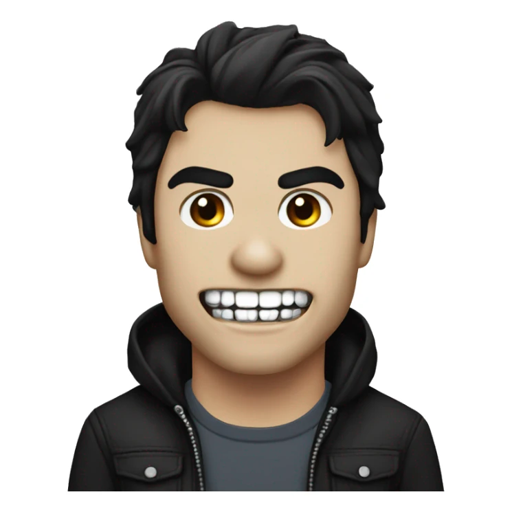 Damon Salvatore with fangs sticker