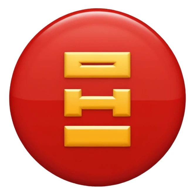Chinese character 福 as a standalone apple style emoji icon sticker