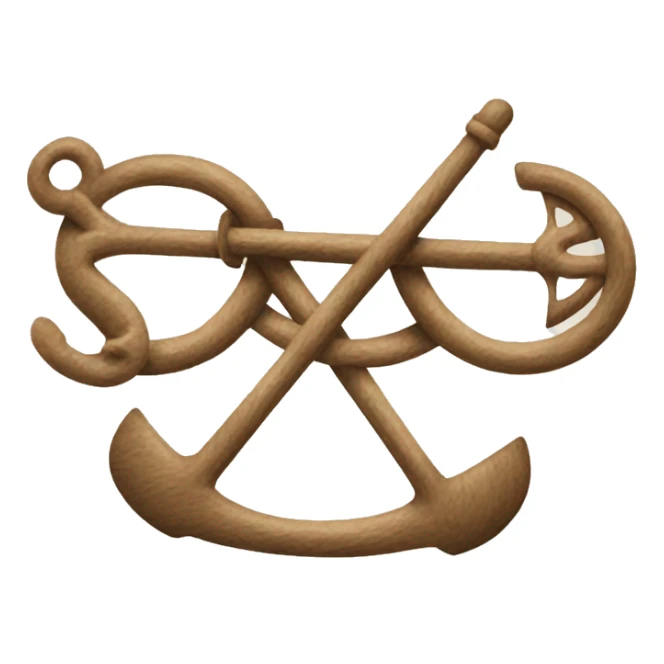 Un timón con un ancla adentro y todo adentro de una brújula  sticker