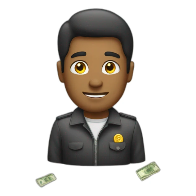 men with money in bank sticker