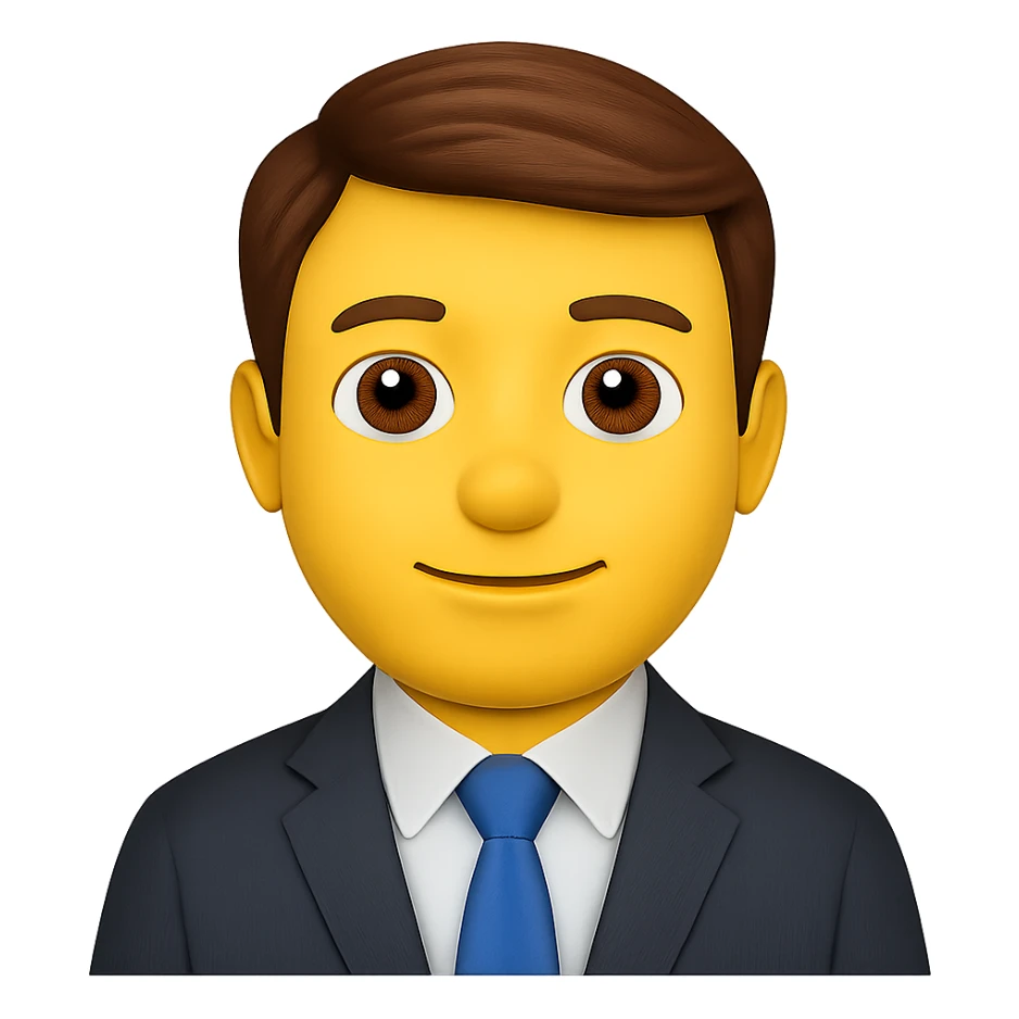 photorealistic office worker, emoji style sticker