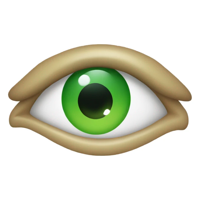 Eye heart emoji but green sticker