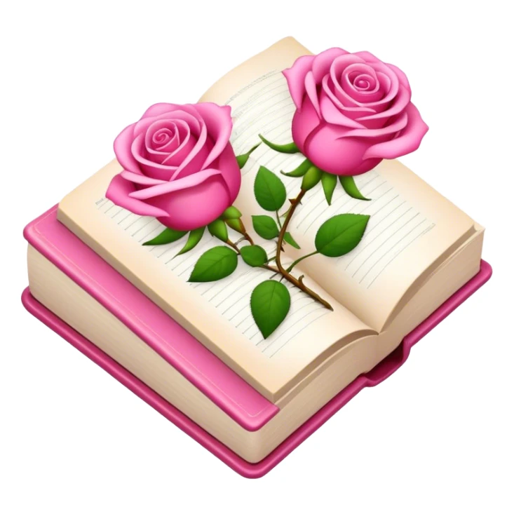 Icone book utilise couleurs rose pour les details  sticker
