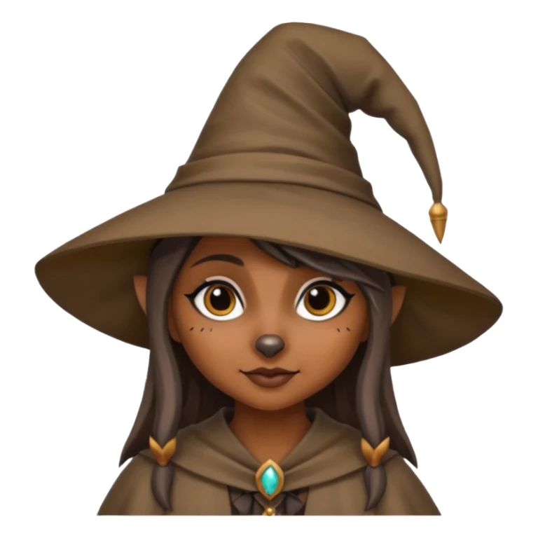 raccoon witch girl sticker