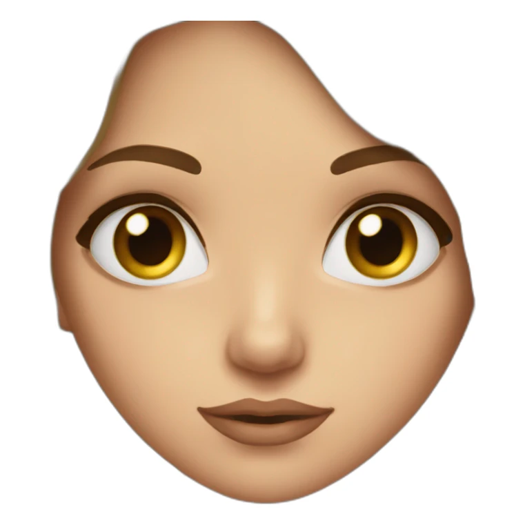 Girl-long-brownhair-beautiful-eye-eyebrow sticker