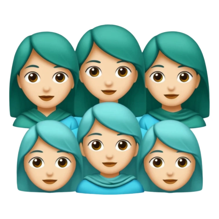 mavi yeşil ve turkuaz renk karışımlı bir madalya sticker