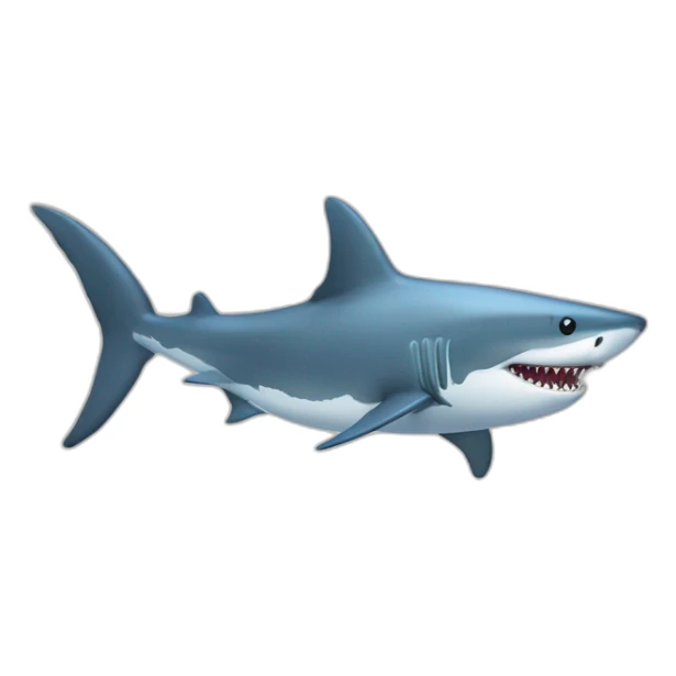 un mélange entre un requin et un démon sticker