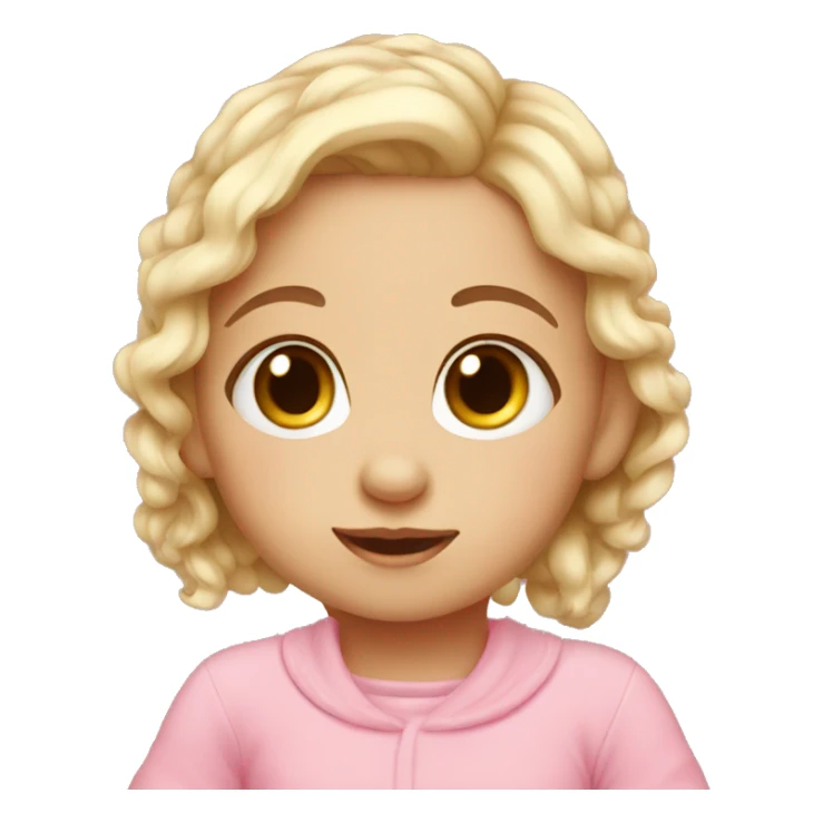 Cute baby girl sticker