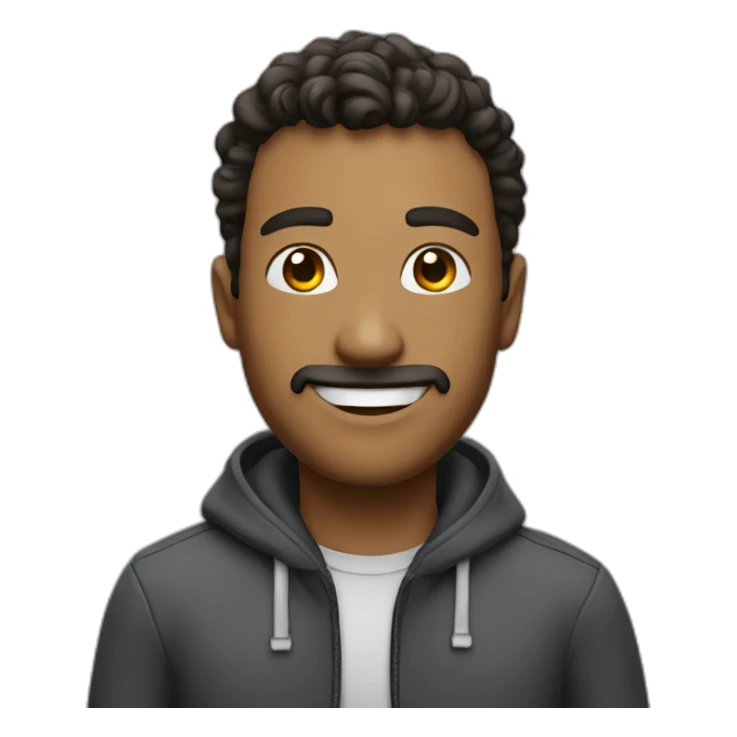 A man wearing spevs and saying hi sticker