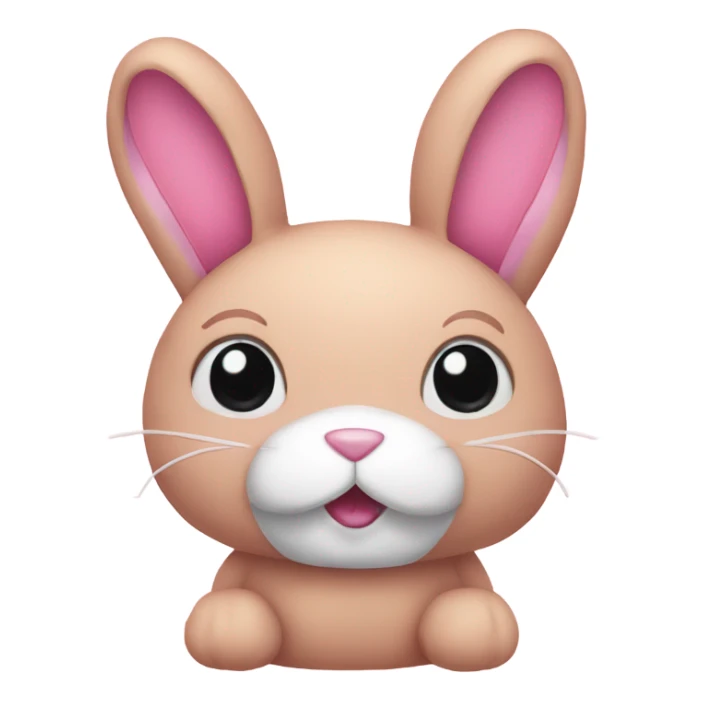 Pink bunny stuffed animal  sticker