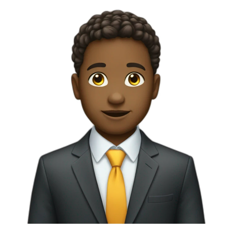 entrepenuer young kid in suit and moneu sticker