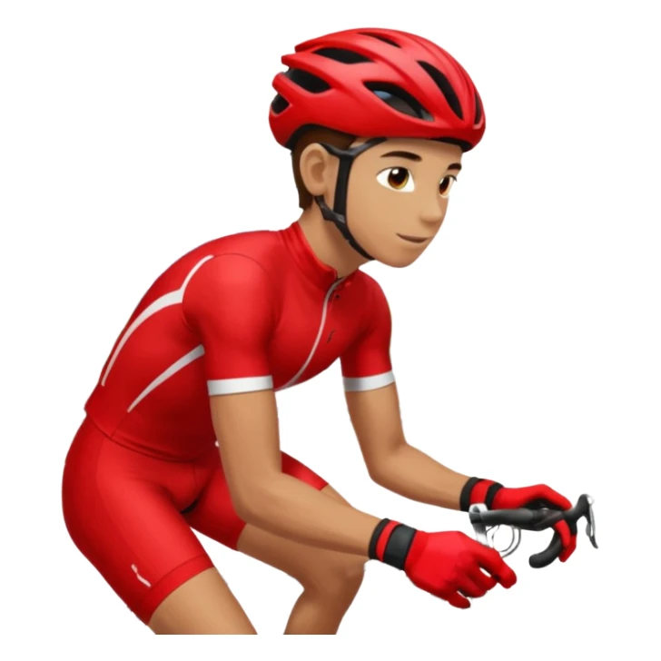 Racer + red jersey + bike gloves, City Cyclists. sticker