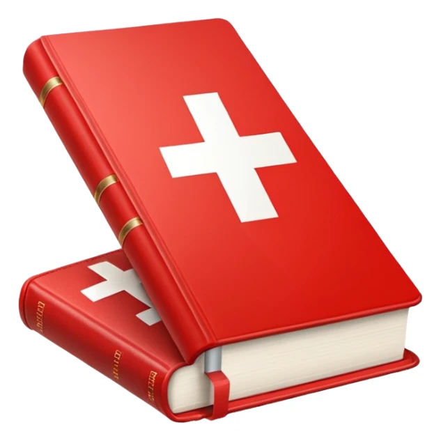 A modern dictionnary with swiss flag on cover in IOS style sticker