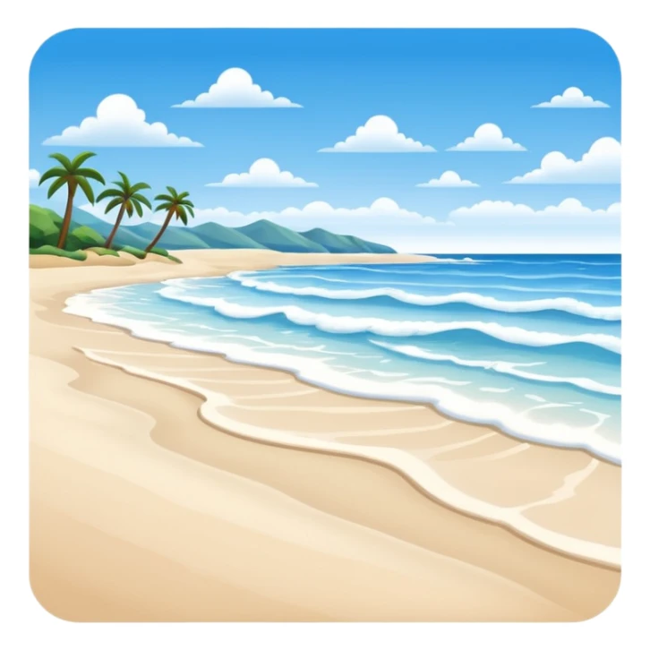 playa paisaje sin que sea un cuadro y que el cielo azul sticker