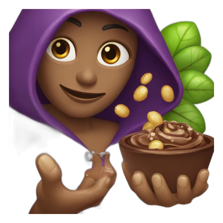 Une sorcière à paillette qui mange du chocolat sticker