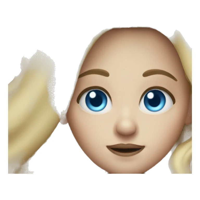 Witch with blonde hair and blue eye sticker