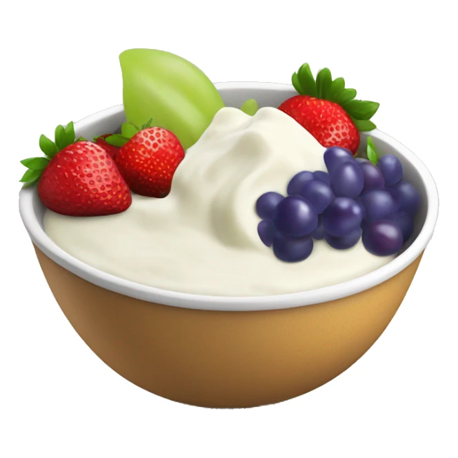 fruit yogurt bowl with strawberries and grapes sticker