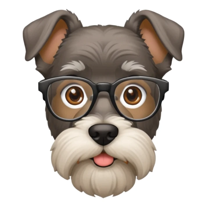 Perro de raza Schnauzer con anteojos sticker