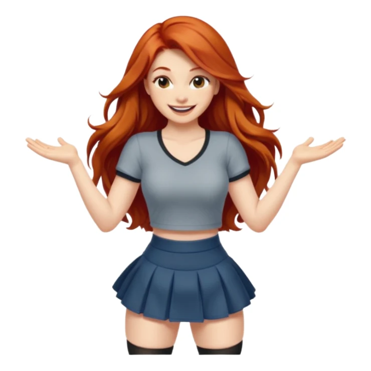 Sexy Excited long haired redhead twerk sticker