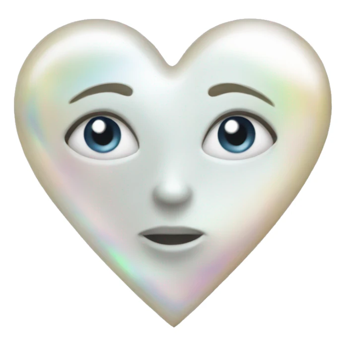Mother-of-pearl heart sticker