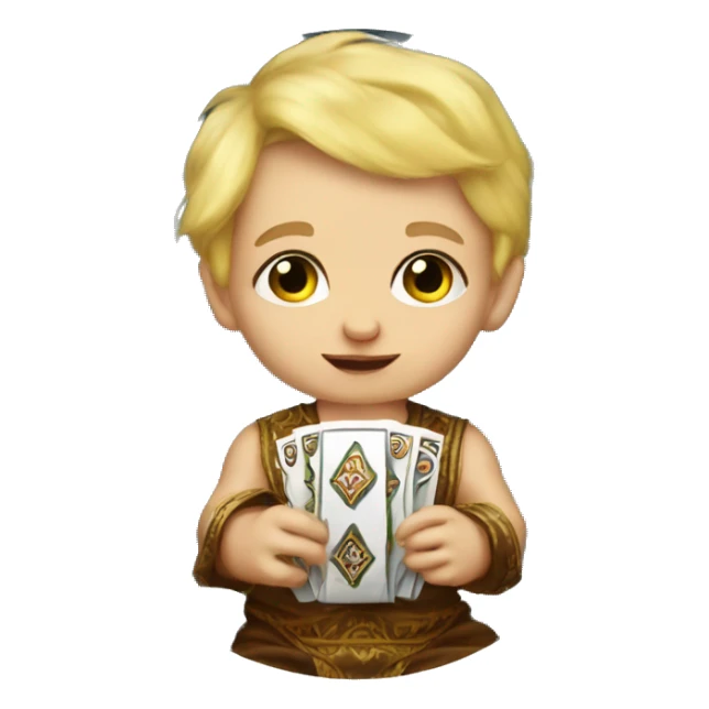 fortune-teller blonde baby boy  sticker