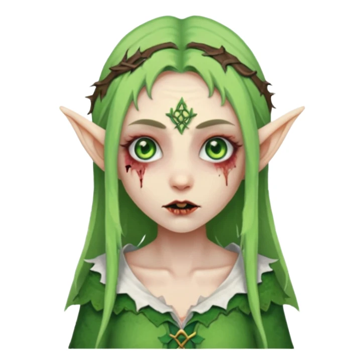 woman elves zombie  sticker